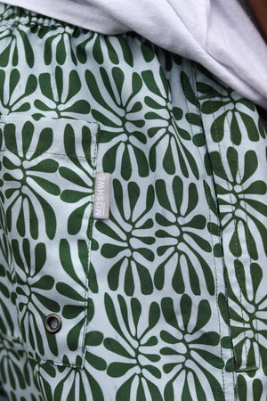 Green Jungle Swim Short